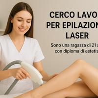 Estetista in epilazione laser