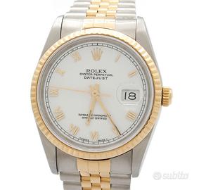 Rolex Date Just Acc/oro ref. 16233 White Dial