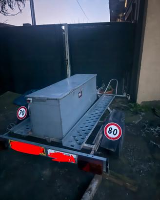 Cassone carrello porta moto