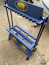 Carrello Espositore Rastrelliera Porta 24 Canne