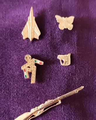 Spille (pins) varie dorate da giacca o bavero