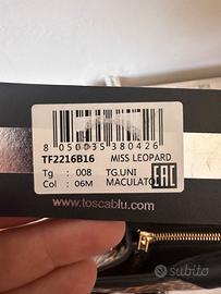 Borsa tosca blu leopardata
