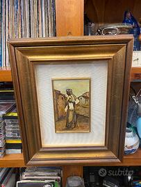 Quadro olio su tela artista sconosciuto sardo firm