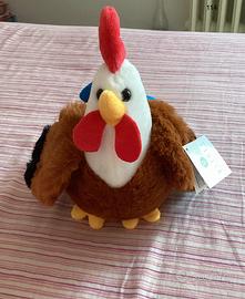 Peluche Gallo Gallina Vitale Nuovo con Cartellino