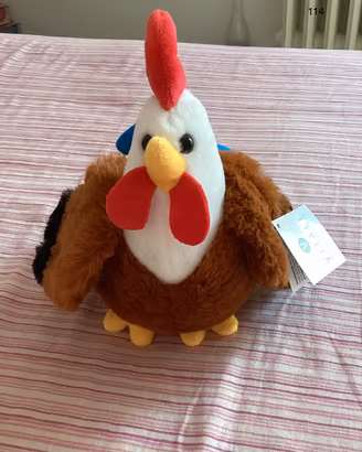 Peluche Gallo Gallina Vitale Nuovo con Cartellino