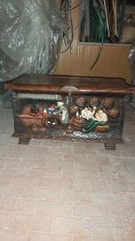 antica piccola cassapanca tirolese