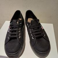 Superga nere platform n 39