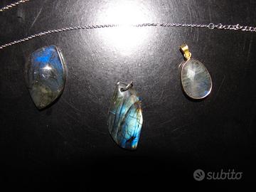 Pendenti in labradorite naturale