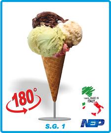 cartello gelato H 150 cm