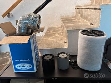 Filtro Carboni Attivi + 2 Estrattori + Tubo