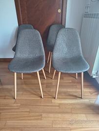 Sedie tessuto tortora