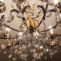 lampadario classico con gocce di vetro 