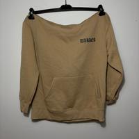 Felpa oversize “DARKER” beige sabbia – stile stree