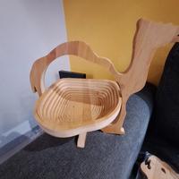 Portafrutta in legno a forma di cammello nuovo