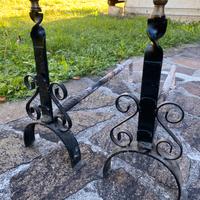 Coppia di alari per camino