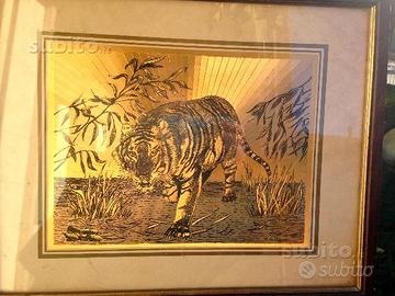 Incisione su lastra oro di W.G.Rose