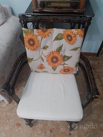 sedia  intrecciata da scrivania  