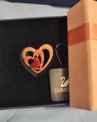 Rarissima trilogia Spille Cuore Swarovski