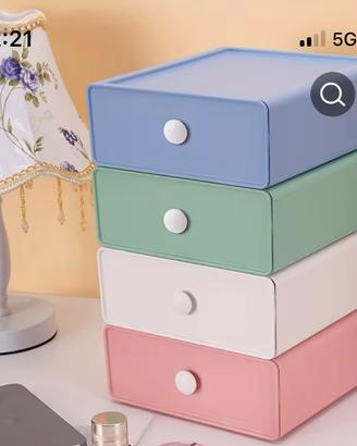 Set di 4 scatole per scrivania