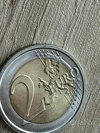 moneta due euro dante con errore