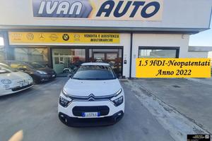 CITROEN C3 1.5 HDI Shine-Neopatentati-Anno 2022