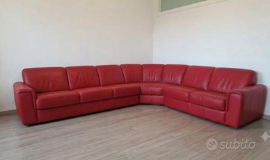 Divano-letto pelle,8 posti.