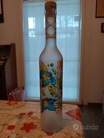bottiglia in vetro dipinto