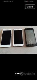 set 3 cellulari Samsung Huawei wiko 