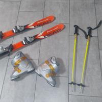 Sci+scarponi e racchette per bambini 
