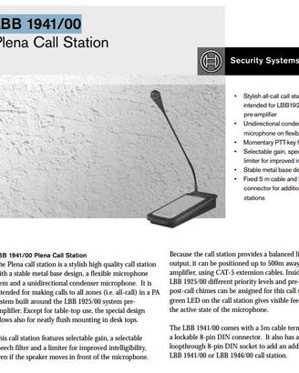 Microfono da annunci Philips Plena Call Station LB