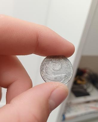 5 Lire repubblica italiana ORIGINALE 1953