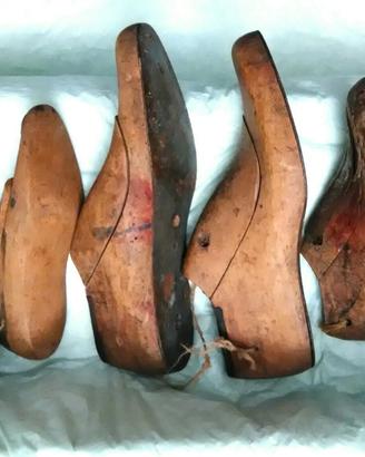 Lotto 3 paia forme scarpe ciabattino anni 1940-50