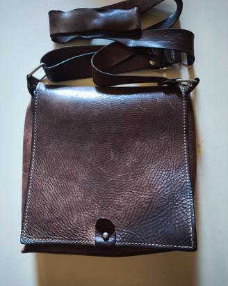 Borsa a tracolla in vera pelle 