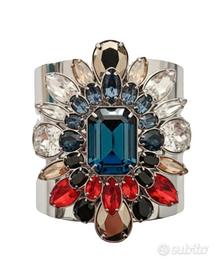 Swarovski by Shourouk Blue Cuff Bracelet -