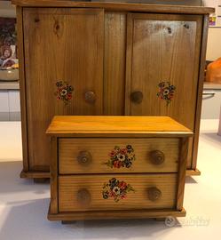 Barbie e Ken originali con armadio e cassettone