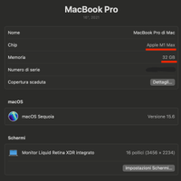 MACBOOK PRO 16 M1 MAX RAM 32GB+SSD 1TB+PHOTOSHOP