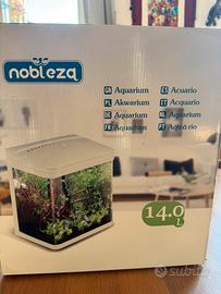 Nano acquario Nobleza 14 L bianco, filtroeluce led