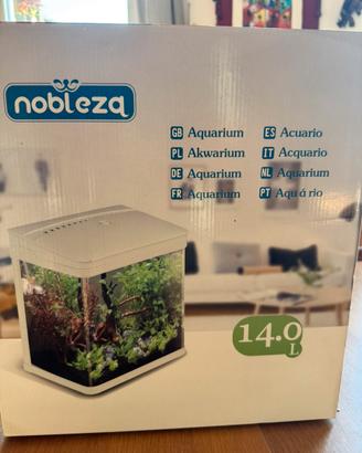 Nano acquario Nobleza 14 L bianco, filtroeluce led