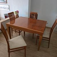 Tavolo allungabile Calligaris con 4 sedie – ottime