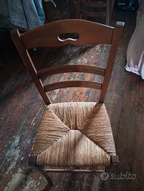 SEDIE CON SEDUTA IN PAGLIA
