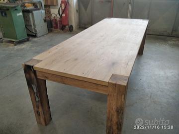 tavolo allungabile in rovere vecchio recuperato