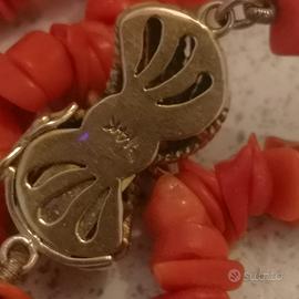 girocollo o collana in Corallo, il gancio 14 kt