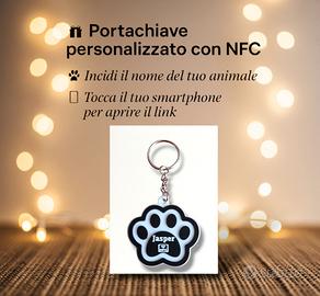 Portachiavi zampetta NFC personalizzabile