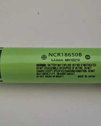 Batterie al litio formato 18650, modello NCR18650B