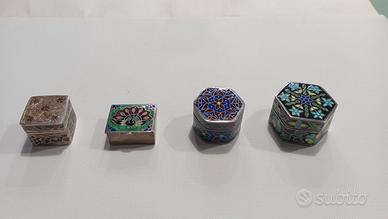 Scatoline da collezione in argento e smalto