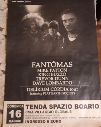 poster fantomas mike patton concerto roma 2004