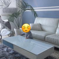 Tavolino in vetro con piedini acciaio