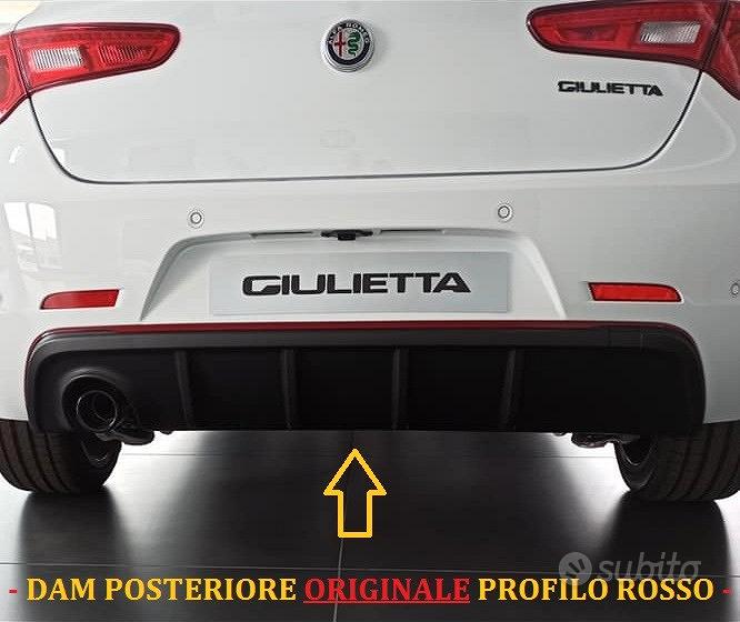 DAM POSTERIORE NERO OPACO DOPPIO SCARICO ALFA ROMEO GIULIETTA 2010