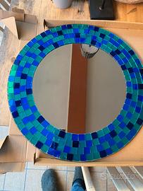 Specchio rotondo con mosaico