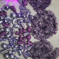 decorazioni albero di natale viola